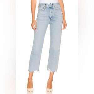 Agolde Light Wash 90’s Crop Straight Leg Jeans